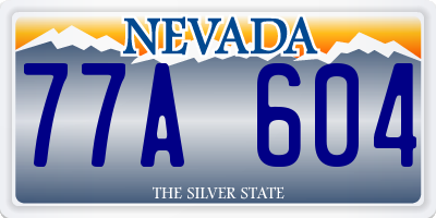 NV license plate 77A604