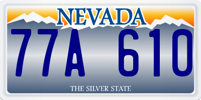 NV license plate 77A610