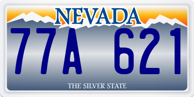 NV license plate 77A621