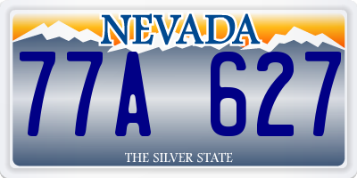 NV license plate 77A627