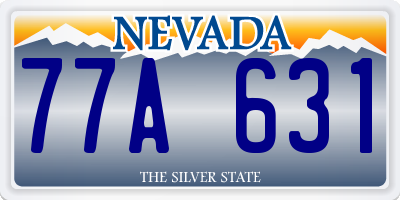 NV license plate 77A631