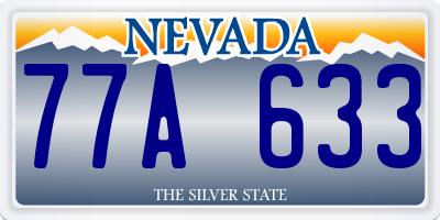 NV license plate 77A633