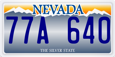 NV license plate 77A640
