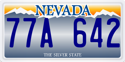 NV license plate 77A642