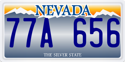 NV license plate 77A656