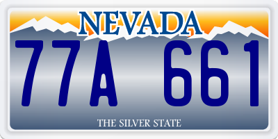 NV license plate 77A661