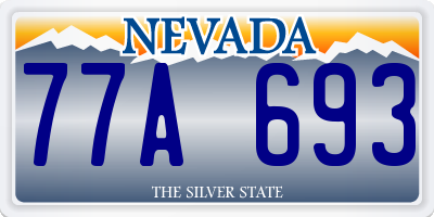 NV license plate 77A693
