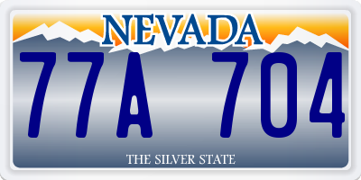 NV license plate 77A704