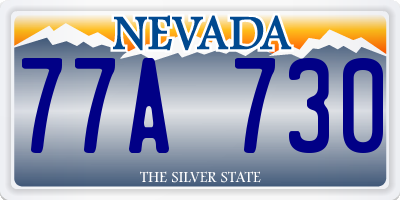 NV license plate 77A730