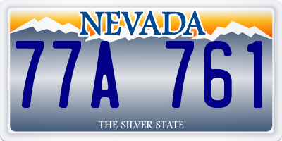 NV license plate 77A761