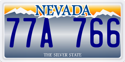NV license plate 77A766
