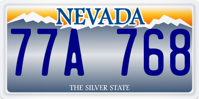 NV license plate 77A768
