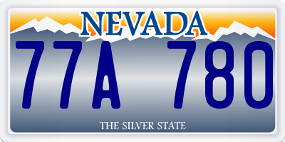 NV license plate 77A780