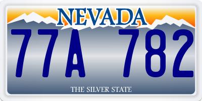 NV license plate 77A782