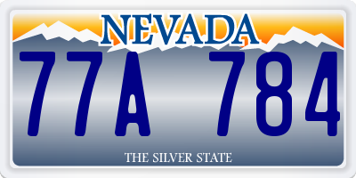 NV license plate 77A784