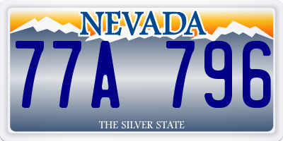 NV license plate 77A796