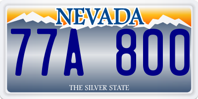 NV license plate 77A800