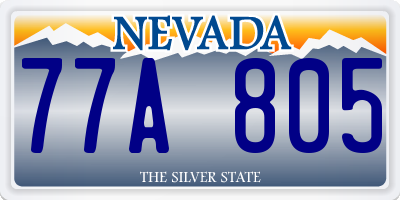 NV license plate 77A805