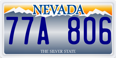 NV license plate 77A806