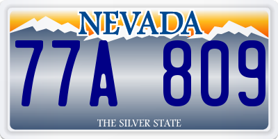 NV license plate 77A809