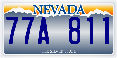 NV license plate 77A811