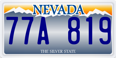 NV license plate 77A819