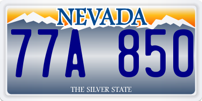 NV license plate 77A850