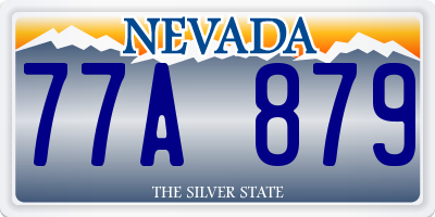 NV license plate 77A879