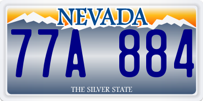 NV license plate 77A884
