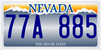 NV license plate 77A885