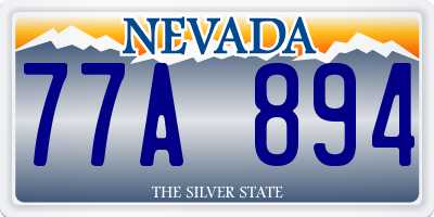NV license plate 77A894