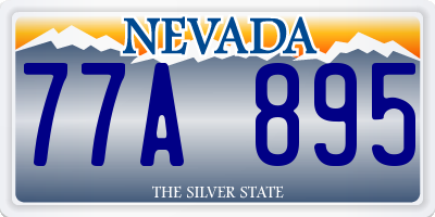 NV license plate 77A895