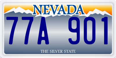 NV license plate 77A901