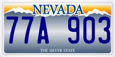 NV license plate 77A903