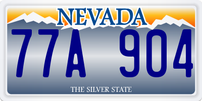 NV license plate 77A904