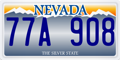 NV license plate 77A908