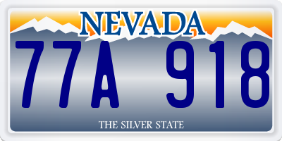 NV license plate 77A918