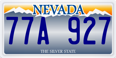 NV license plate 77A927