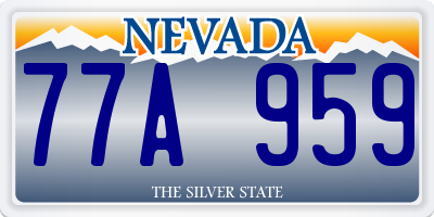 NV license plate 77A959