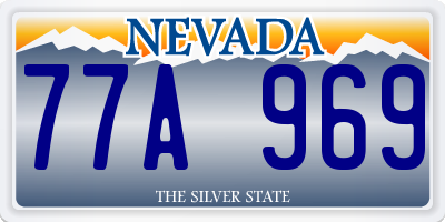 NV license plate 77A969