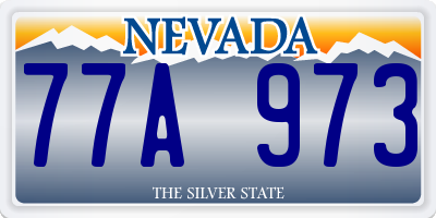 NV license plate 77A973
