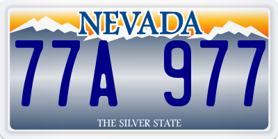 NV license plate 77A977
