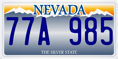 NV license plate 77A985