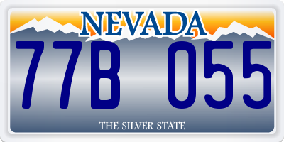 NV license plate 77B055