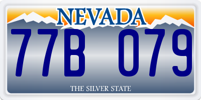 NV license plate 77B079