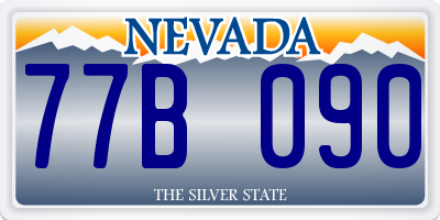 NV license plate 77B090