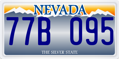 NV license plate 77B095