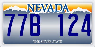 NV license plate 77B124