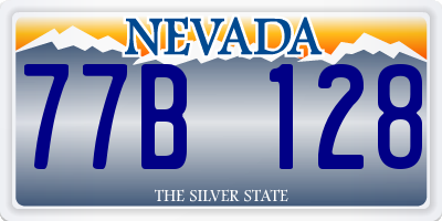 NV license plate 77B128