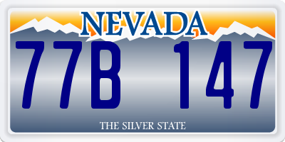NV license plate 77B147